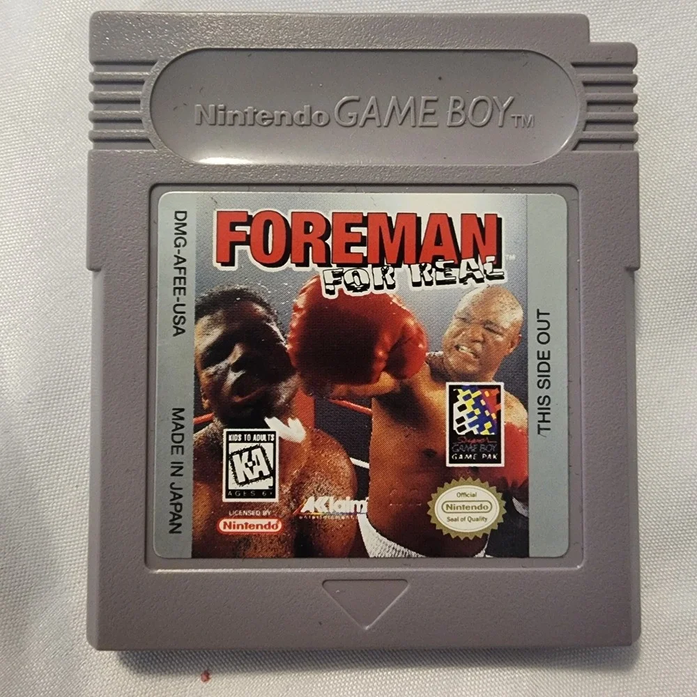 Nintendo‎ Game Boy Foreman For Real *Authentic/Works* Cartridge And Case.
